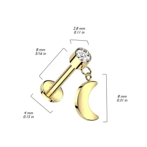 Titaani rustokoru/traguskoru, Push In Dangly Moon in Gold