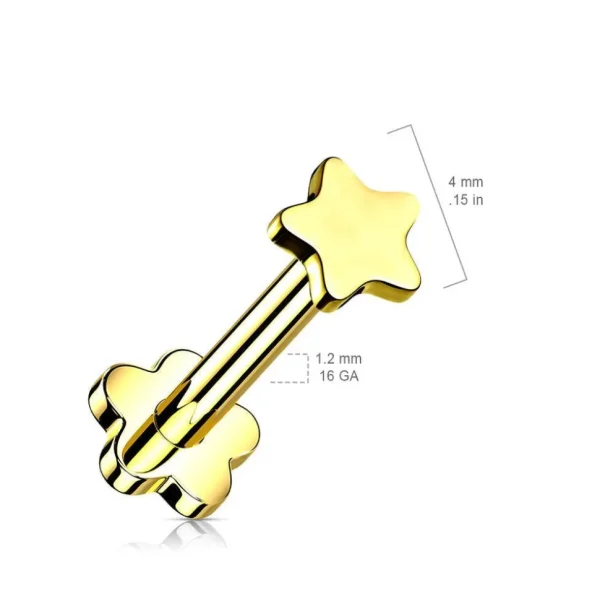 Titaani rustokoru/traguskoru, Push In Star 2 in 1 -labret