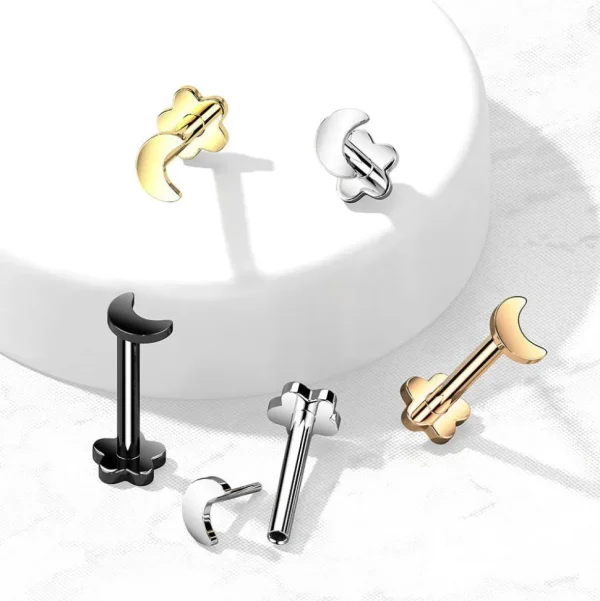 Titaani rustokoru/traguskoru, Push In Crescent 2 in 1 -labret