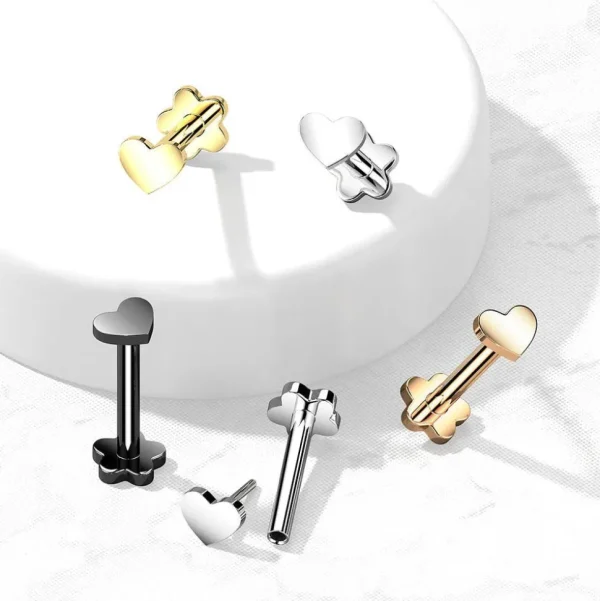 Titaani rustokoru/traguskoru, Push In Heart 2 in 1 -labret