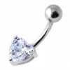 Titaaninapakoru, Charlotte -kirkas Cubic Zirconia sydän