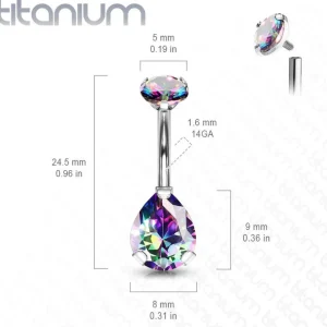 Titaaninapakoru, Teardrop CZ -aurora borealis pisaranapakoru