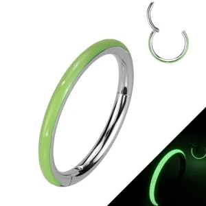 Titaaninen lävistysrengas, Glow -pimeässä hohtava clicker (vihreä)