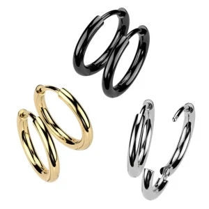 Titaaniset hopeanväriset renkaat, Titanium Hoops (kaksi kokoa)