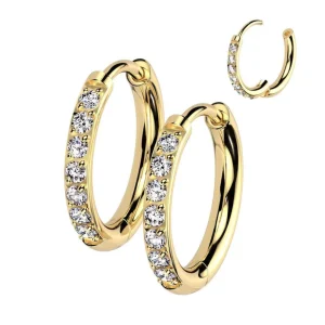 Titaaniset kullanväriset kimaltavat renkaat, Titanium Hoops