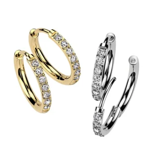 Titaaniset kullanväriset kimaltavat renkaat, Titanium Hoops
