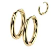Titaaniset kullanväriset renkaat, Titanium Hoops (kaksi kokoa)