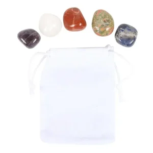 Virgo Crystal Tumblestone Set -neitsyen luonnonkivi lahjapakkaus