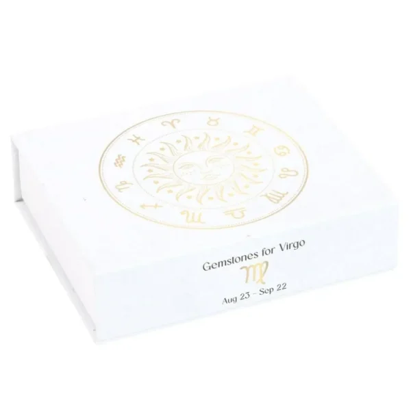 Virgo Crystal Tumblestone Set -neitsyen luonnonkivi lahjapakkaus