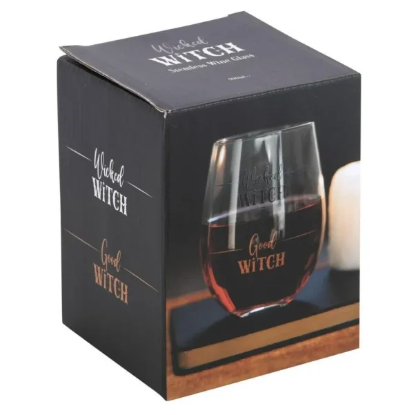 Wicked Witch Wine Glass -viinilasi tekstillä