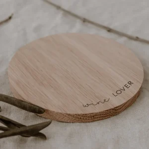 Wine Lover Coaster -puinen lasinalunen