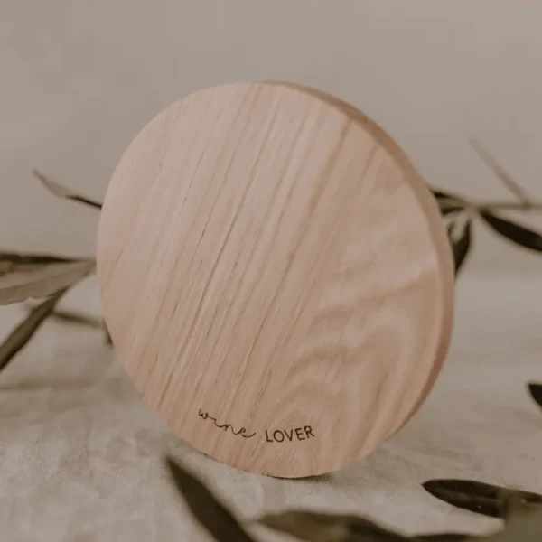 Wine Lover Coaster -puinen lasinalunen